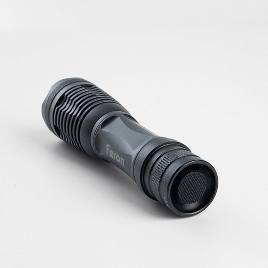 Фонарь ручной, встроенный аккумулятор, Feron, TH2401, зарядка от USB, алюминий, режим SOS, USB ZOOM, 41683