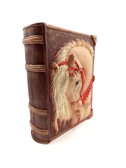 Копилка Символ Года Книга Конь, 21 см, гипс, G040-21-112K, шоколадно-бежевая