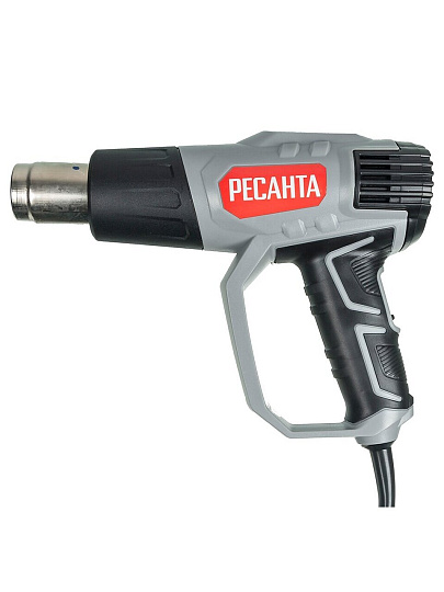 Фен строительный Ресанта, ФЭ-2000К, 2000 Вт, 500 л/мин, 50 °C, 600 °C, 2 скорости, с кейсом, 75/2/1
