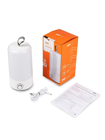 Фонарь-светильник встроенный аккумулятор, JazzWay, Accu5-L44-wh, зарядка от USB, ABS-пластик, IP20, 11.8х12.8х22.5 см, 5055674
