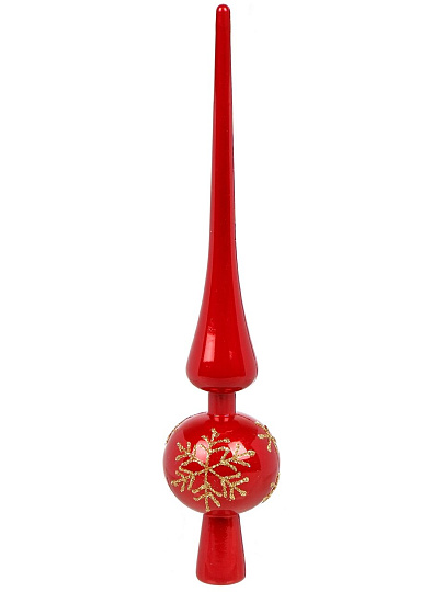 Верхушка на елку Пика, красная, 28х6 см, пластик, SY18CBE-26GR