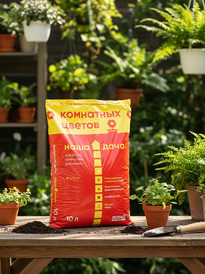 Грунт Для комнатных цветов, 10 л, Наша Дача