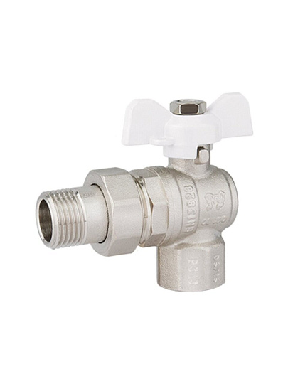 Кран для воды с американкой 3/4", угловой, ручка-бабочка, ProFactor