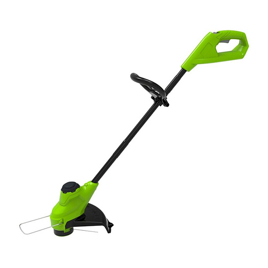 Триммер электрический, аккумуляторный, Greenworks, G24LT25K2, 2107207, D-ручка, леска, неразборный вал