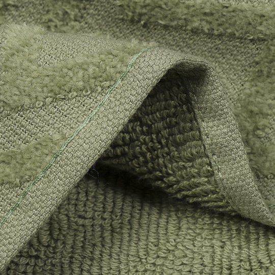Полотенце кухонное махровое, 30х30 см, 450 г/м2, 100% хлопок, Silvano, Navy, серо-зеленое, Узбекистан