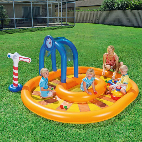 Игровой центр 285х224х119 см, 367 л, Железная дорога, от 2 лет, Bestway, 53061