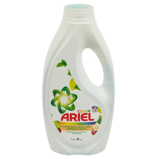 Гель для стирки Ariel, 0.78 л, для цветного и белого белья, Color, Ваниль и кедровое дерево