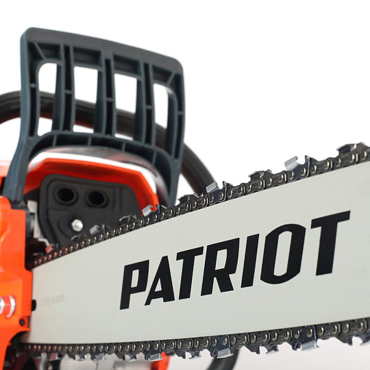 Пила цепная бензиновая, Patriot, 2.9 л.с., 2100 Вт, длина шины 45 см, шаг цепи 0.325 дюйм, 72 звена , PT 4518, 220105550