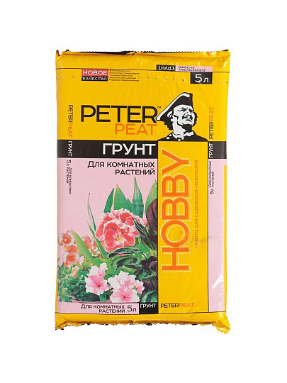 Грунт Hobby, универсальный, для комнатных растений, 5 л, Peter Peat