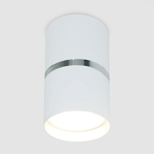 Светильник накладной General Lighting Systems, Диаметр, 50 Вт, GU10, на 1 лампочку, IP20, d5.5х10 см, Спот, белый, 661691