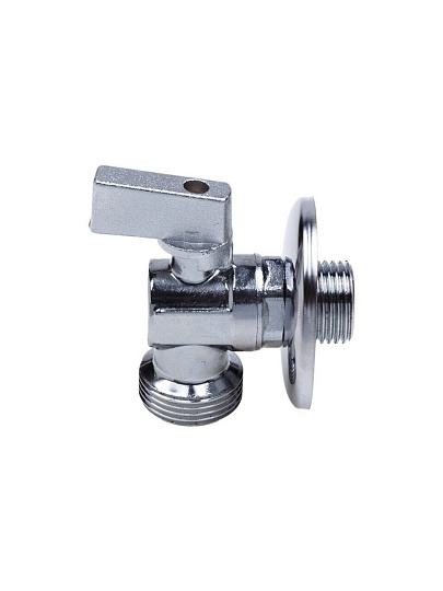 Кран для воды, 1/2"х3/4", ш-ш, латунь, угловой, с обратным клапаном, AquaLink