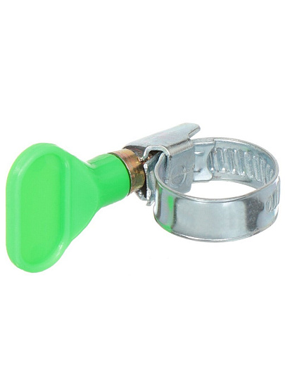 Хомут обжимной червячный с барашком, 25-40 мм, W1