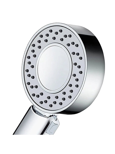 Лейка для душа, пластик, 9 см, 3 режима, круглый, с емкостью для геля, Diadonna, D10-19036