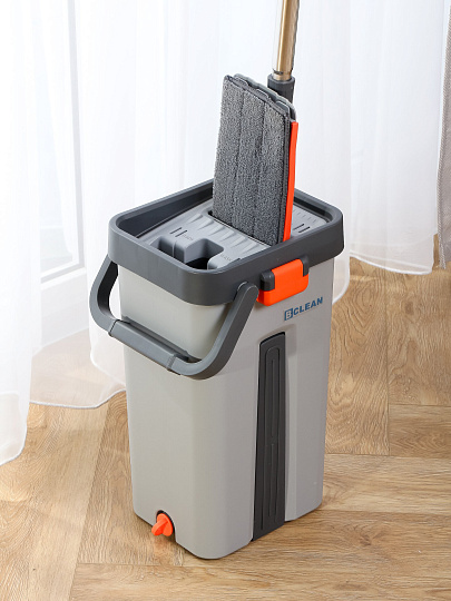 Набор для уборки, ведро и швабра с отжимом, Bclean, A260055