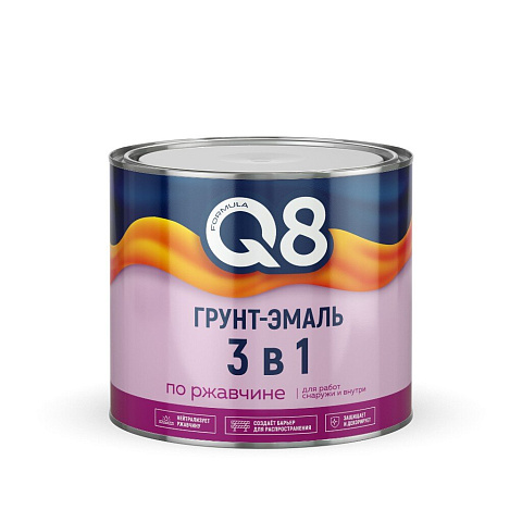 Грунт-эмаль Formula Q8, по ржавч, алкид, шокол, 1.8 кг