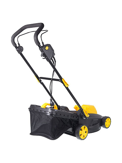 Газонокосилка электрическая, Huter, ELM-1400Т, 38 см, 35 л, 25-55 мм, 1400 Вт, 3200 об/мин, 70/4/6