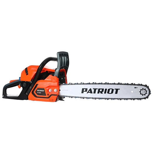 Пила цепная бензиновая, Patriot, 3.4 л.с., 2500 Вт, длина шины 50 см, шаг цепи 0.325 дюйм, 76 звеньев , PT5220