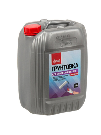 Грунтовка водно-дисперсионная, акриловая, Старатели, глубокого проникновения, для внутренних работ, 10 л