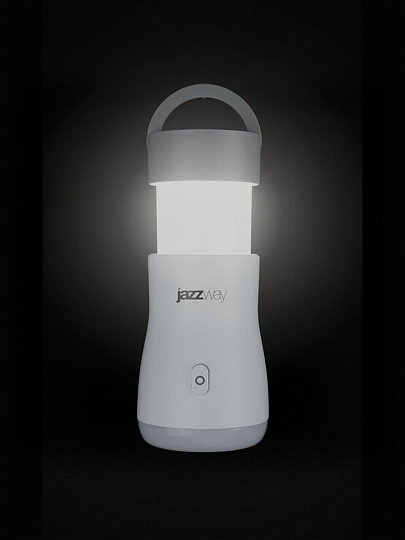Фонарь-светильник встроенный аккумулятор, JazzWay, Accu5-L1W/L10/L14-wh, зарядка от USB, ABS-пластик, IP20, 8.2х8.2х14.6 см, 5048850