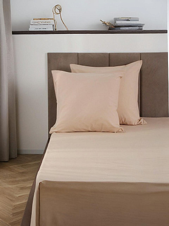 Наволочка 2 шт, Silvano, Латте, поплин, 100% хлопок, 70 х 70 см