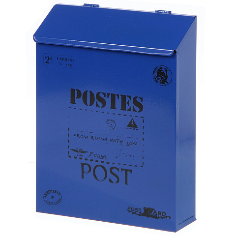 Ящик почтовый с замком, синий, Аллюр, №3010, 15390