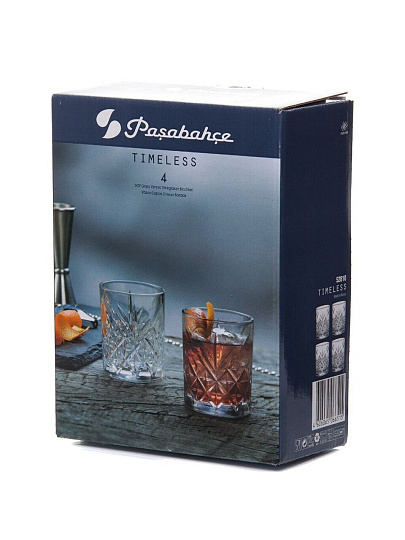 Стакан 205 мл, стекло, 4 шт, Pasabahce, Таймлесс, 52810B