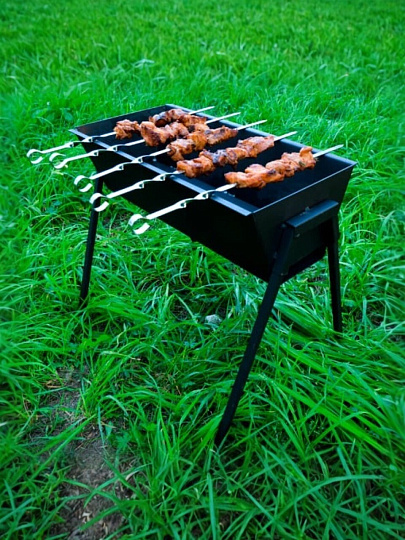 Мангал 530х510х240х165 мм, 2 мм, разборный, Стационарный, СП-МС 7,8