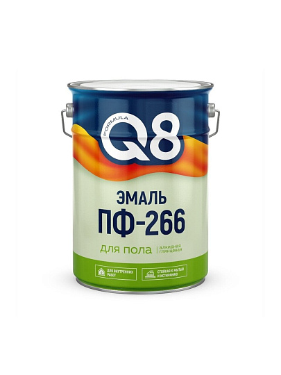 Эмаль Formula Q8, ПФ-266, алкидная, глянцевая, желто-коричневая, 5.5 кг