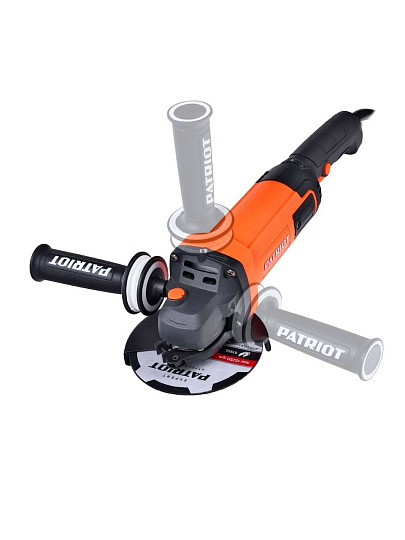 Угловая шлифовальная машина Patriot, AG 128E, 1300 Вт, 125 мм, регулировка оборотов, пылезащищенная