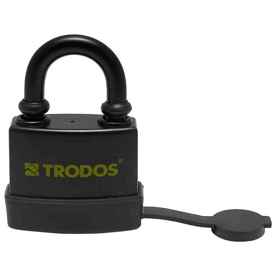 Замок навесной Trodos, BC-IG1-55, 210 215, блистер, навесной, дисковый, всепогодный, черный, всепогодный, 3 ключа