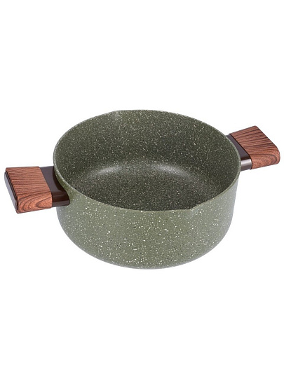 Кастрюля алюминий, антипригарное покрытие, 3.5 л, крышка стекло, Werner, Organic Forest Style, 51458, индукция