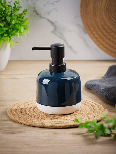 Дозатор для жидкого мыла, Лазурь, керамика, 9.3х7.8/13.7 см, BCE0698EA-LD