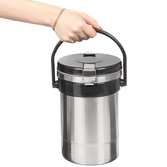 Термос для еды, нержавеющая сталь, 2 л, широкая горловина, Амет, Экспресс, колба нержавеющая сталь, 1с474