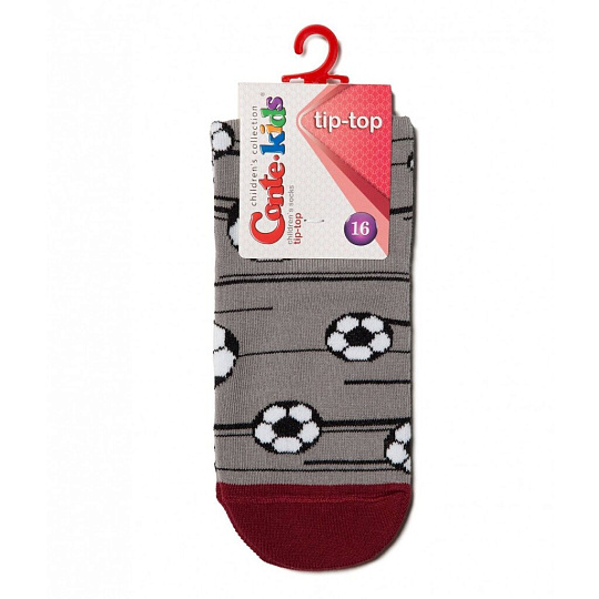 Носки детские для мальчика, хлопок, Conte-kids, Tip-Top, 396, серые, р. 16, 5С-11СП