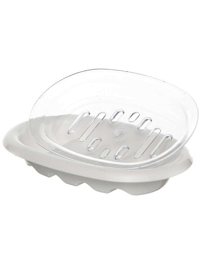 Мыльница настольная, Sparkplast, пластик, белая, IS10804