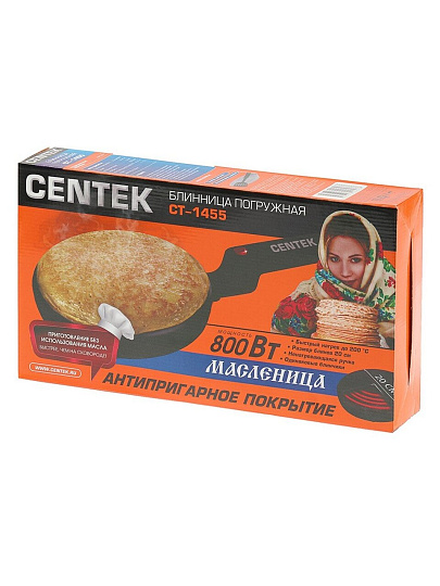 Блинница Centek, CT-1455, 800 Вт, антипригарное покрытие