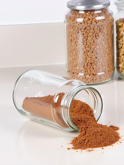 Банка для сыпучих продуктов, стекло, 0.4 л, с крышкой, Классика, Y4-6234