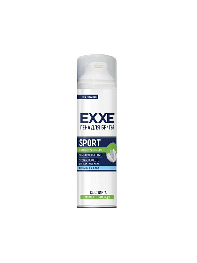 Пена для бритья Exxe, Sport Energy Тонизирующая, 200 мл
