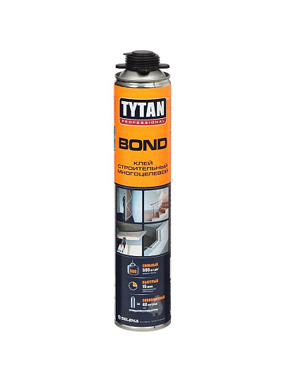 Клей-пена Tytan, Professional BOND GUN, 750 мл, однокомпонентный, 12503/16340