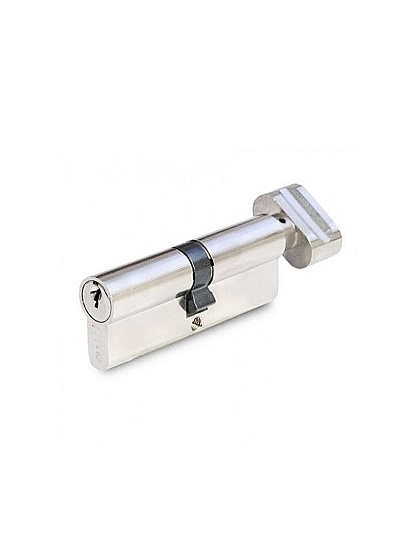 Личинка замка двери Apecs, SC-80-Z-C-Ni /SC-80-C-Ni, 2940, 80 мм, с заверткой, никель, 40/40