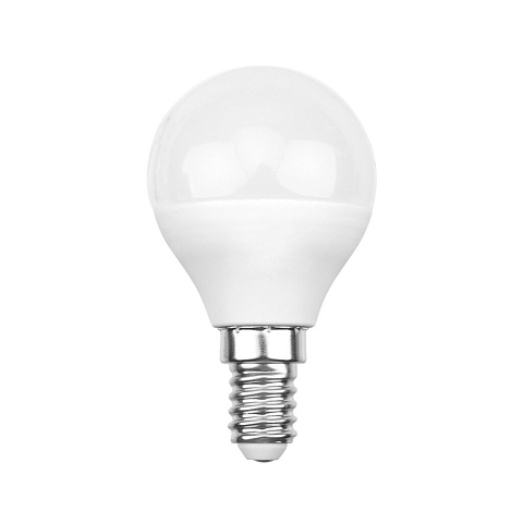 Лампа светодиодная E14, 7.5 Вт, 60 Вт, шар, 4000 К, свет нейтральный белый, Rexant, GL