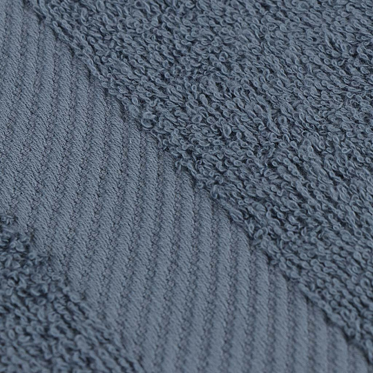 Полотенце банное 70х140 см, 100% хлопок, 460 г/м2, Авангард, Bella Carine, серо-синее, Турция, FT-2-70-1937