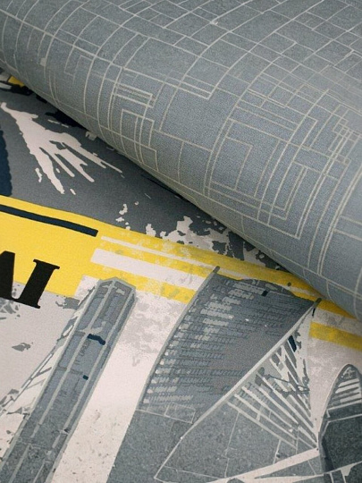 Постельное белье 1.5-спальное, простыня 150х215 см, 2 наволочки 70х70 см, пододеяльник 145х215 см, Bravo, поплин, коллекция Big City, 4664-1+4664а-1