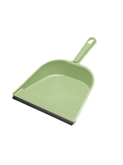 Совок для мусора, пластик, с резиновой кромкой, пластиковая ручка, в ассортименте, York, 061020