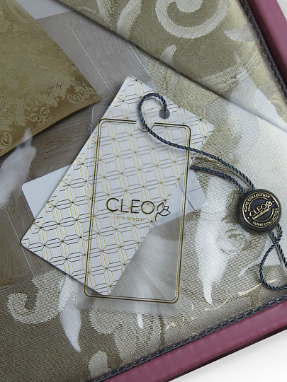 Постельное белье евро, простыня 230х250 см, 2 наволочки 70х70 см, 2 наволочки 50х70 см, пододеяльник 200х220 см, Cleo, сатин-жаккард, коллекция Satin Jacquard, 31/215-SG