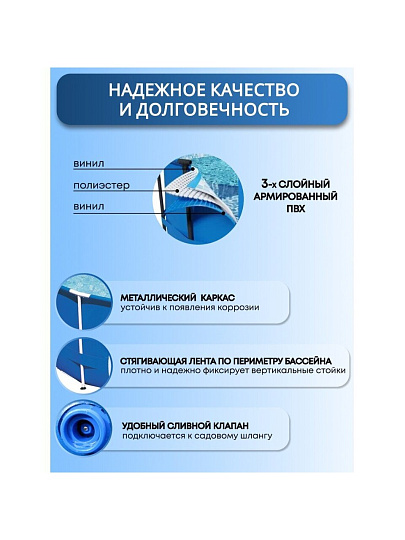 Бассейн каркасный Intex, 366х76 см, Metal Frame, 28210NP, 6503 л
