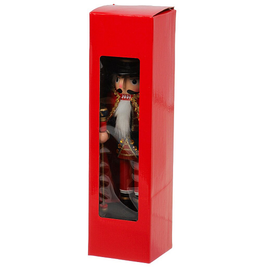 Фигурка декоративная дерево, Щелкунчик, 38 см, красная, Y4-9372