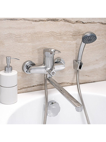 Смеситель для ванны, РМС, с картриджем, хром, SL55-006E