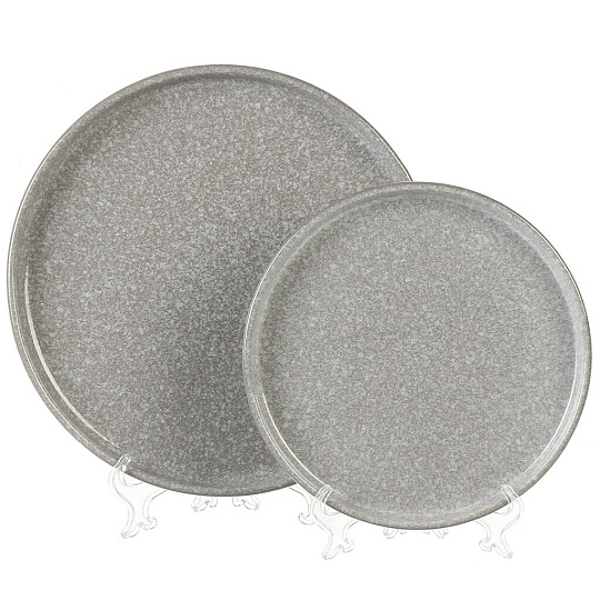 Тарелка десертная, керамика, 21 см, круглая, Stone, Daniks, HMN240412A1-SI/P