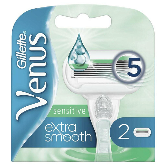 Сменные кассеты для бритв Venus, Embrace Extra Smooth Sensitive, для женщин, 2 шт